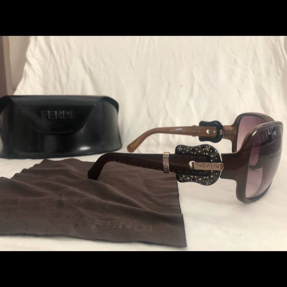 FENDI Brown Buckle Sunglasses FS384R lmtd. edition